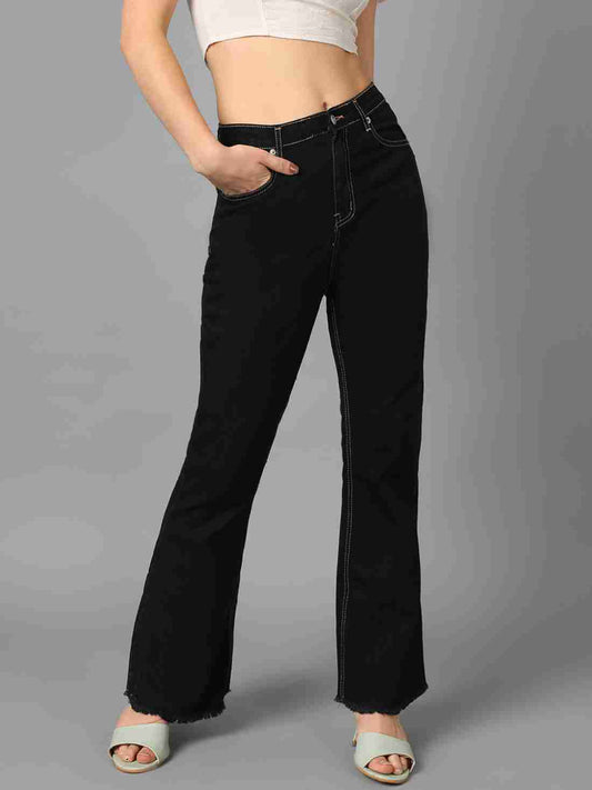 KOTTY Women Regular Mid Rise Black Jeans (New arrivals)