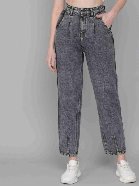 KOTTY Women Regular High Rise Grey Jeans